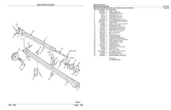 Massey Ferguson 8824 70CM Planter Parts Catalog 00732216 2