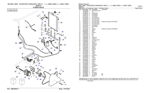 Massey Ferguson 8925 8926 Telescopic Handler Parts Catalog 3906314 2