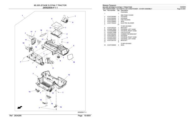 Massey Ferguson 8S.205 Tractor Parts Catalog 6246603 1