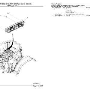 Massey Ferguson 8S.265 Tractor Parts Catalog 6246606 1