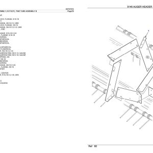 Massey Ferguson 9146 Auger Header Parts Catalog 00737272 1