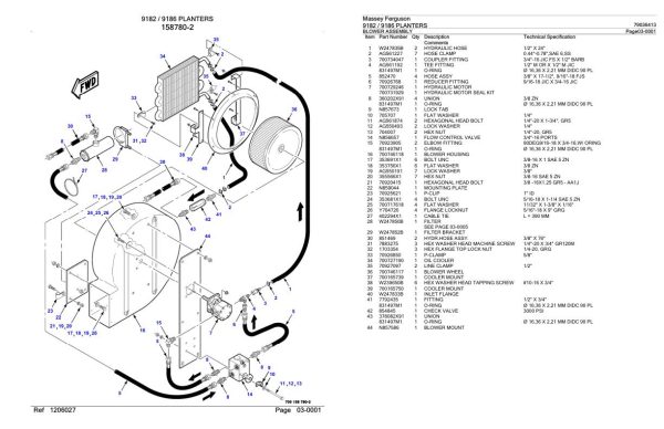 Massey Ferguson 9182 9186 Planter Parts Catalog 79036413 1