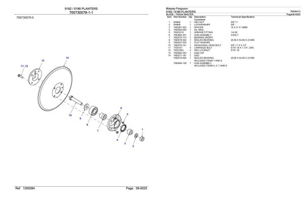 Massey Ferguson 9182 9186 Planter Parts Catalog 79036413 2