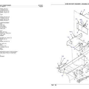 Massey Ferguson 9185 Rotary Header Double Conditioner Parts Catalog 00730637 1