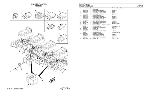 Massey Ferguson 9202 9222 Planter Parts Catalog 79036399 1