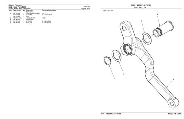 Massey Ferguson 9202 9222 Planter Parts Catalog 79036399 2