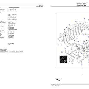 Massey Ferguson 921X Loader Parts Catalog 6246141 1