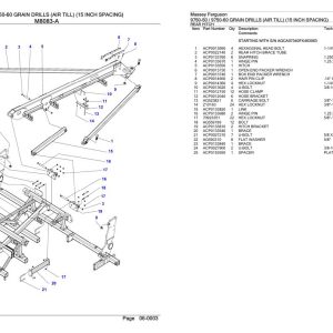 Massey Ferguson 9750 50 9750 60 Grain Drills Air Till 15 Inch Spacing Parts Catalog 651969 1