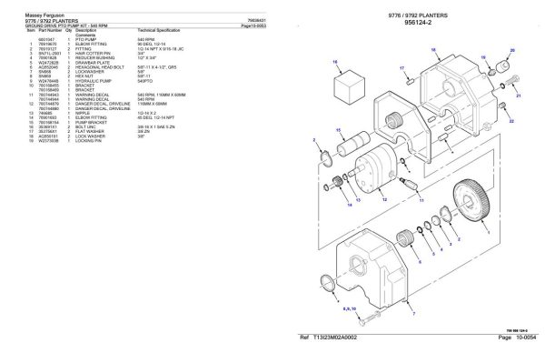 Massey Ferguson 9776 9792 Planter Parts Catalog 79036431 1