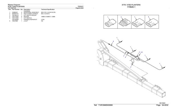 Massey Ferguson 9776 9792 Planter Parts Catalog 79036431 2
