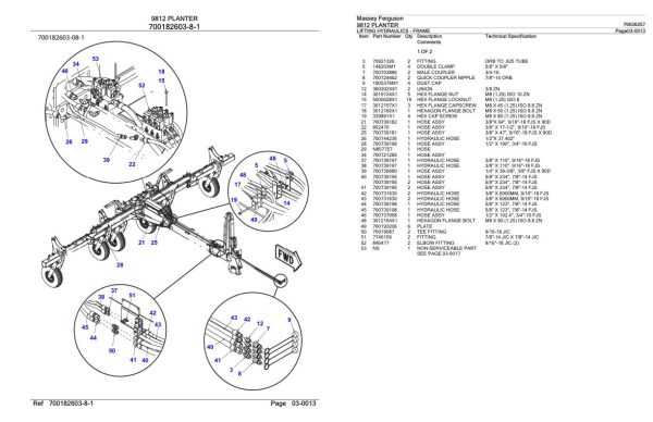 Massey Ferguson 9812 Planter Parts Catalog 79036257 2