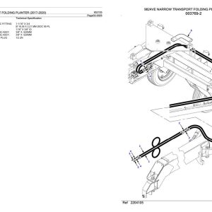 Massey Ferguson 9824VE Narrow Transport Folding Planter 2017 2020 Parts Catalog 652155 1