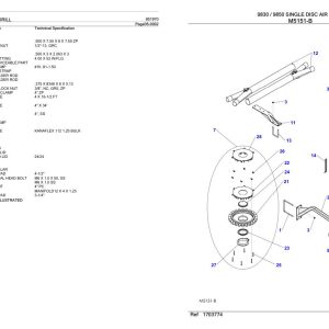 Massey Ferguson 9830 9850 Single Disc Air Drill Parts Catalog 651970 1