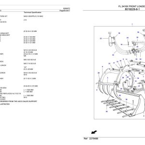 Massey Ferguson FL.3416X Front Loader Parts Catalog 6246472 1