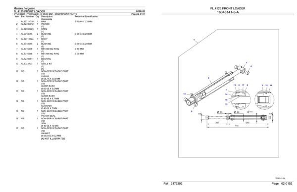 Massey Ferguson FL.4125 Front Loader Parts Catalog 6246433 2