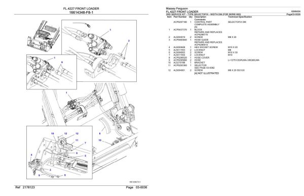Massey Ferguson FL.4227 Front Loader Parts Catalog 6246434 1