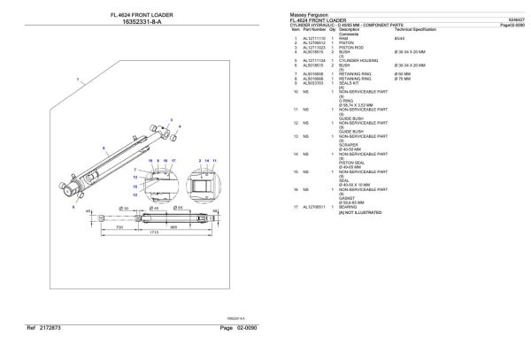 Massey Ferguson FL.4624 Front Loader Parts Catalog 6246427 1