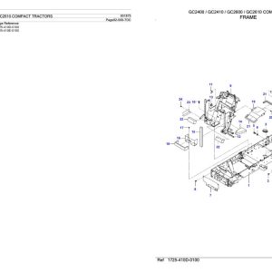 Massey Ferguson GC2400 GC2410 GC2600 GC2610 Compact Tractor Parts Catalog 651875 1