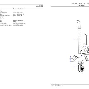 Massey Ferguson MF 1000 1004 Tractor Parts Catalog C010003 1