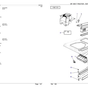 Massey Ferguson MF 1004 T Tractor Parts Catalog 1637144 1