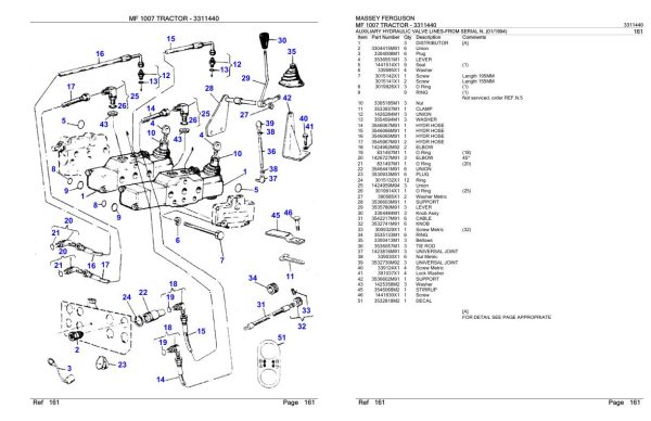 Massey Ferguson MF 1007 Tractor Parts Catalog 3311440 2