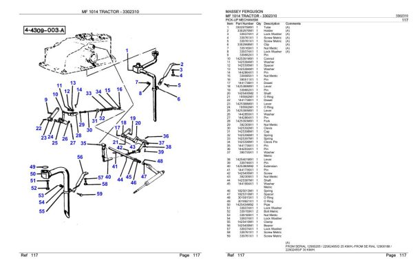 Massey Ferguson MF 1014 Tractor Parts Catalog 3302310 2