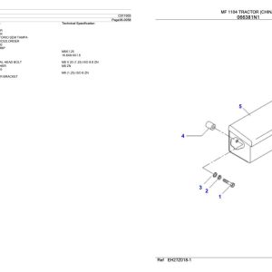 Massey Ferguson MF 1104 Tractor Parts Catalog C011003 1