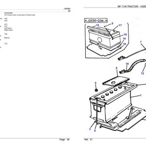 Massey Ferguson MF 1134 Tractor Parts Catalog 1425962 1