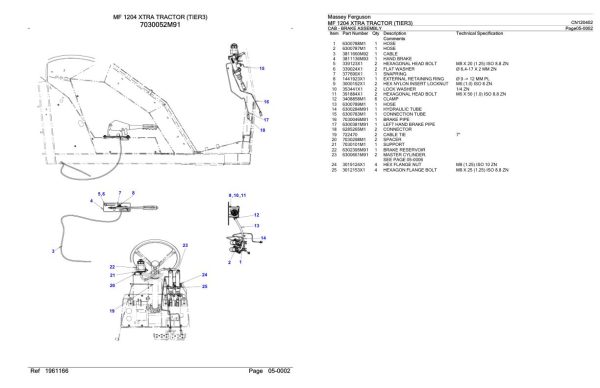 Massey Ferguson MF 1204 XTRA Tractor Parts Catalog CN120402 1