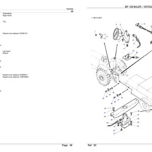 Massey Ferguson MF 128 Baler Parts Catalog 1637032 1
