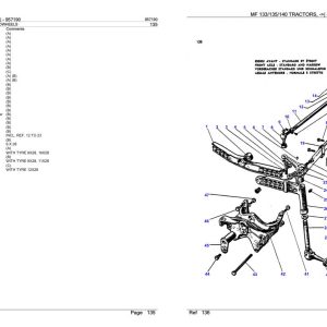 Massey Ferguson MF 133 135 140 Tractor Parts Catalog 957190 1