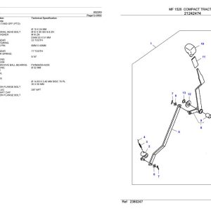 Massey Ferguson MF 1520 Compact Tractor Parts Catalog 652249 1