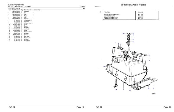 Massey Ferguson MF 154 C Crawler Parts Catalog 1423889 1