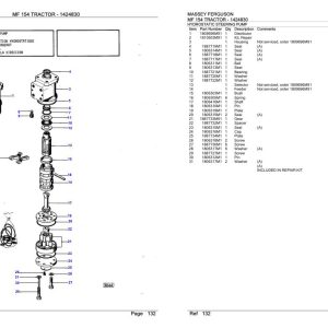 Massey Ferguson MF 154 Tractor Parts Catalog 1424830 1