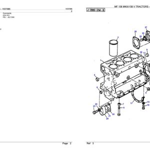 Massey Ferguson MF 158 MKIII 158 V Tractor Parts Catalog 1637086 1
