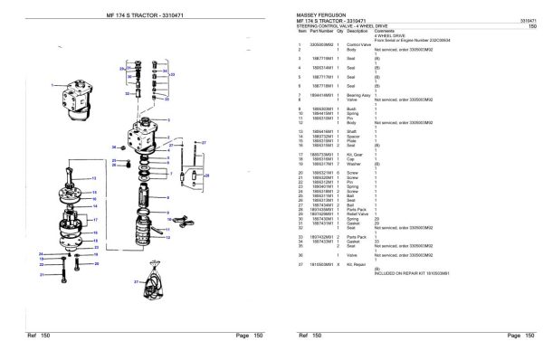 Massey Ferguson MF 174 S Tractor Parts Catalog 3310471 2