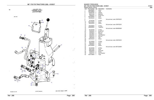 Massey Ferguson MF 175 178 Tractor Parts Catalog 819537 1