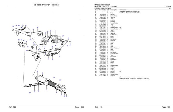 Massey Ferguson MF 194 S Tractor Parts Catalog 3310688 2