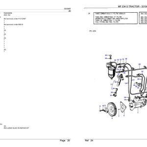 Massey Ferguson MF 234 S Tractor Parts Catalog 3310497 1