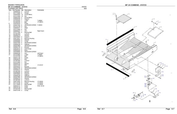 Massey Ferguson MF 24 Combine Parts Catalog 819723 1