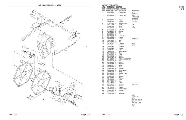 Massey Ferguson MF 24 Combine Parts Catalog 819723 2