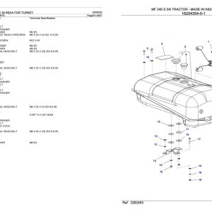 Massey Ferguson MF 240 S Tractor Parts Catalog 6246452 1