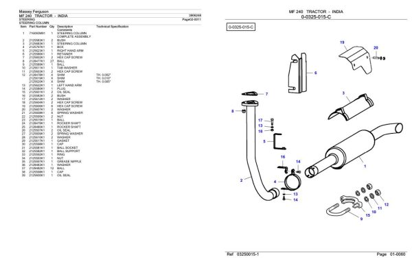 Massey Ferguson MF 240 Tractor Parts Catalog 3906248 1