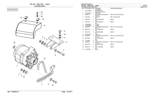 Massey Ferguson MF 245 Tractor Parts Catalog 3906170 2