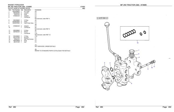 Massey Ferguson MF 250 Tractor Parts Catalog 819685 1