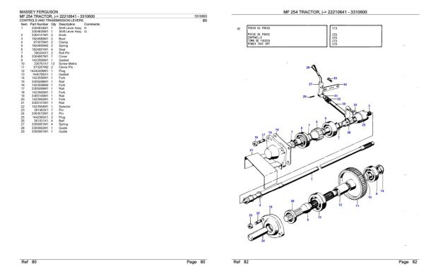 Massey Ferguson MF 254 Tractor Parts Catalog 3310600 2