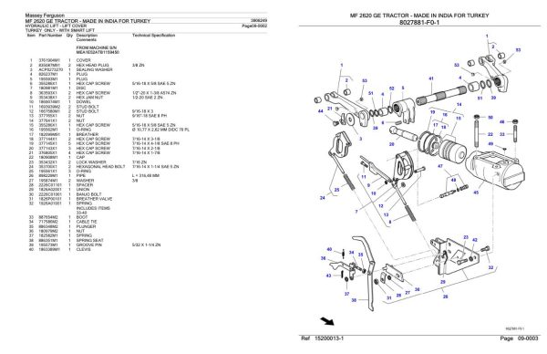 Massey Ferguson MF 2620 Tractor Parts Catalog 3906249 2