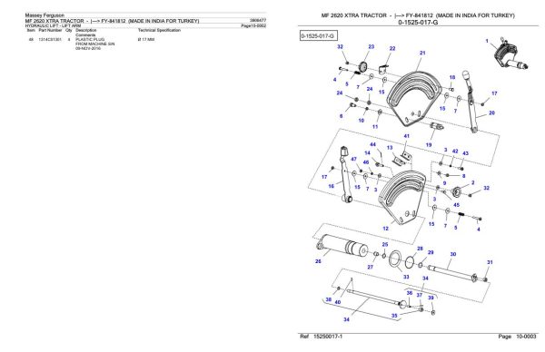 Massey Ferguson MF 2620 XTRA Tractor Parts Catalog 3906477 2