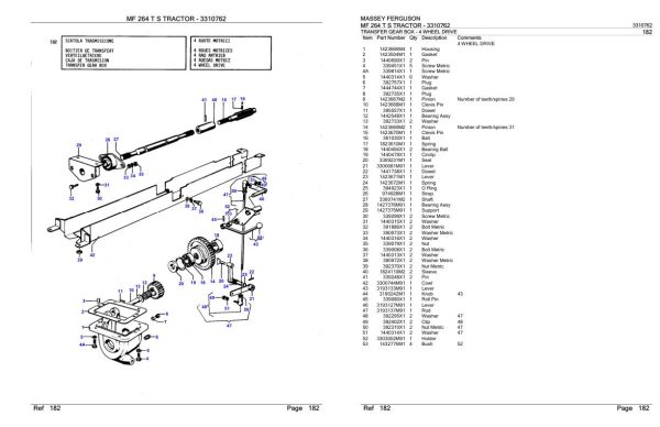 Massey Ferguson MF 264 T S Tractor Parts Catalog 3310762 2
