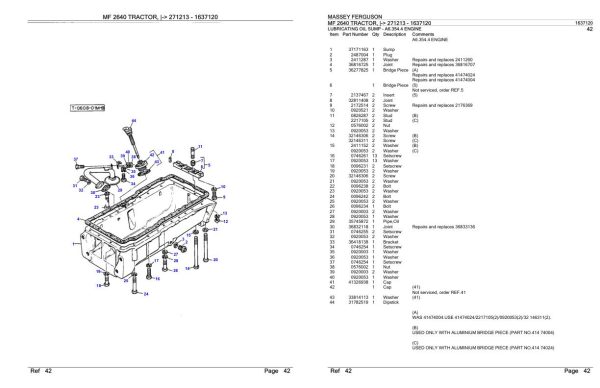 Massey Ferguson MF 2640 Tractor Parts Catalog 1637120 2